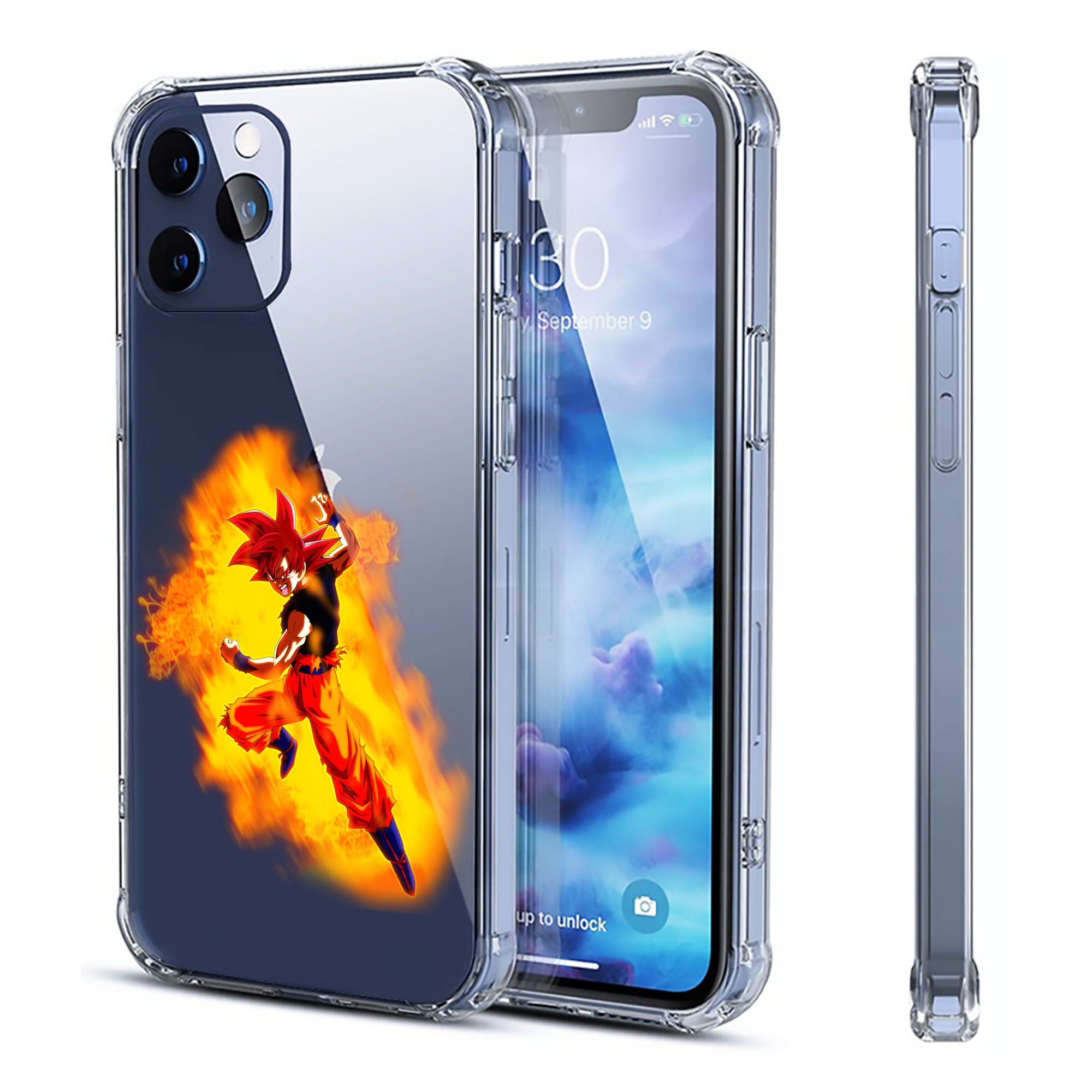 （画像用） ドラゴンボール 孫悟空（そん ごくう）Son Goku カカロット DRAGON BALL Kakarotto 【iPhone 12シリーズ対応】透明スマホケース（クリアソフトケース）